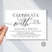 Vier met ons mee, Trouw Elopement Feest Uitnodigin Kaart