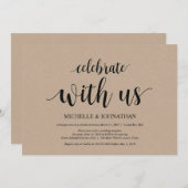 Vier met ons mee, Trouw Elopement Uitnodigingen (Voorkant / Achterkant)