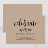 Vier met ons mee, Trouw Elopement uitnodigingen (Voorkant / Achterkant)