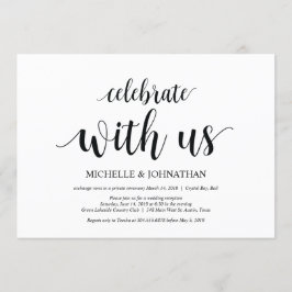 Vier met ons mee, Trouw Elopement Uitnodigingen