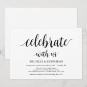 Vier met ons mee, Trouw Elopement uitnodigingen (Voorkant / Achterkant)