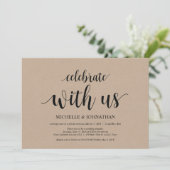 Vier met ons mee, Trouwuitnodigingen voor elopemen Kaart (Staand voorkant)