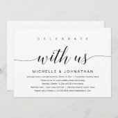 Vier met ons mee, uitnodiging voor een intieme bru (Voorkant / Achterkant)