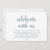 Vier met ons mee, uitnodiging voor een intieme tro (Voorkant)