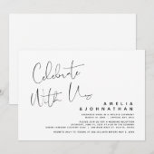 Vier met ons mee, uitnodiging voor trouwfeest zond (Voorkant / Achterkant)