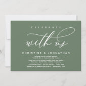 Vier met ons, Modern Wedding Elopement Diner Kaart (Voorkant)