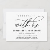 Vier met ons, Modern Wedding Elopement Diner Kaart (Voorkant)