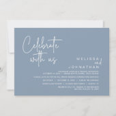 Vier met ons, Modern Wedding Elopement Diner Kaart (Voorkant)