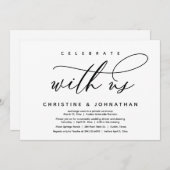 Vier met ons, Modern Wedding Elopement Diner Kaart (Voorkant / Achterkant)