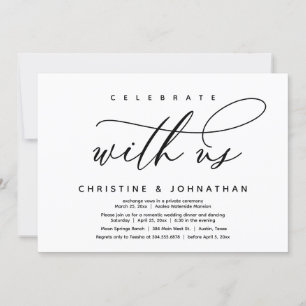 Vier met ons, Modern Wedding Elopement Diner Kaart