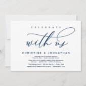 Vier met ons, Modern Wedding Elopement Diner Kaart (Voorkant)