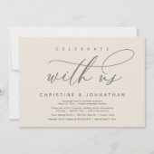 Vier met ons, Modern Wedding Elopement Diner Kaart (Voorkant)