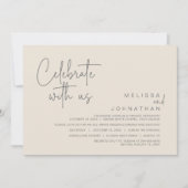 Vier met ons, Modern Wedding Elopement Diner Kaart (Voorkant)