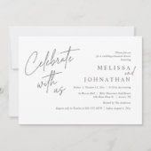 Vier met ons, Modern Wedding Repetitie Diner Kaart (Voorkant)