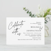 Vier met ons, Modern Wedding Repetitie Diner Kaart (Staand voorkant)