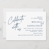 Vier met ons, Modern Wedding Repetitie Diner Kaart (Voorkant)