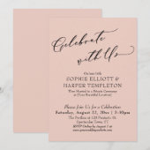 Vier met Ons Mooie Roze Reception Only Kaart (Voorkant / Achterkant)
