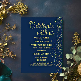 Vier met ons Navy Goud Oud en Nieuw Kaart