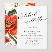 Vier met Ons Ontvangst Klaprozen Gouden Confetti