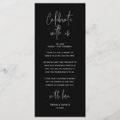 Vier met ons, plaats instelling bedankkaart programmakaart (Voorkant)