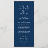 Vier met ons, plaats instelling bedankkaart programmakaart (Voorkant)