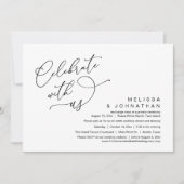 Vier met ons, romantisch huwelijksdiner kaart (Voorkant)