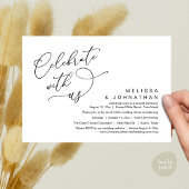 Vier met ons, romantisch huwelijksdiner kaart