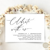 Vier met ons, romantische bruiloft Dinner Party Kaart