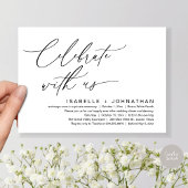 Vier met ons, romantische bruiloft Dinner Party Kaart