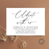 Vier met ons, romantische bruiloft Dinner Party Kaart