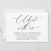 Vier met ons, romantische bruiloft Dinner Party Kaart (Voorkant)