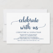 Vier met ons, Rustic Trouw Elopement Feest  Kaart (Voorkant)