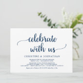 Vier met ons, Rustic Trouw Elopement Feest  Kaart (Staand voorkant)