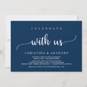 Vier met ons, Rustic Trouw Elopement Uitnodiging (Voorkant)