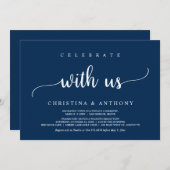 Vier met ons, Rustic Trouw Elopement Uitnodiging (Voorkant / Achterkant)