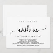 Vier met ons, Rustic Trouwen Elopement Kaart (Voorkant / Achterkant)