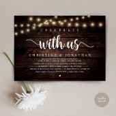 Vier met ons, rustieke bruiloft diner Elopement Kaart