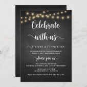 Vier met ons, Rustieke Elopement Feest Uitnodiging (Voorkant / Achterkant)