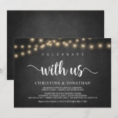 Vier met ons, Rustieke Trouw Elopement Uitnodiging (Voorkant / Achterkant)