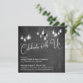 Vier met ons Script, Edison Lichtjes Schoolbord Kaart (Staand voorkant)