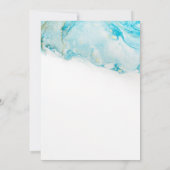 Vier met Ons Teal & Goud Inkt Ontvangst Alleen Kaart (Achterkant)