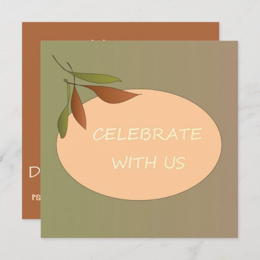 Vier met ons > Trendy bruiloft uitnodigingsuitnodi Kaart (Voorkant / Achterkant)