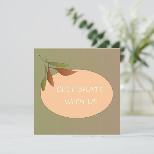 Vier met ons > Trendy bruiloft uitnodigingsuitnodi Kaart (Staand voorkant)