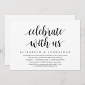 Vier met ons, Trouw Elopement Diner Kaart (Voorkant / Achterkant)