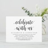 Vier met ons, Trouw Elopement Dinner Kaart (Staand voorkant)