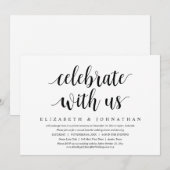 Vier met ons, Trouw Elopement Dinner Kaart (Voorkant / Achterkant)