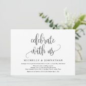 Vier Met Ons, Trouw Elopement Feest Kaart (Staand voorkant)