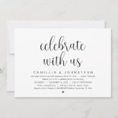 Vier met ons, Trouw Elopement Feest Kaart (Voorkant)