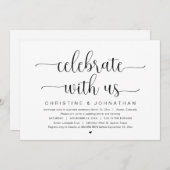 Vier met ons, Trouw Elopement Feest Uitnodiging (Voorkant / Achterkant)