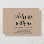 Vier met ons Trouw Elopement Uitnodigingen (Voorkant / Achterkant)